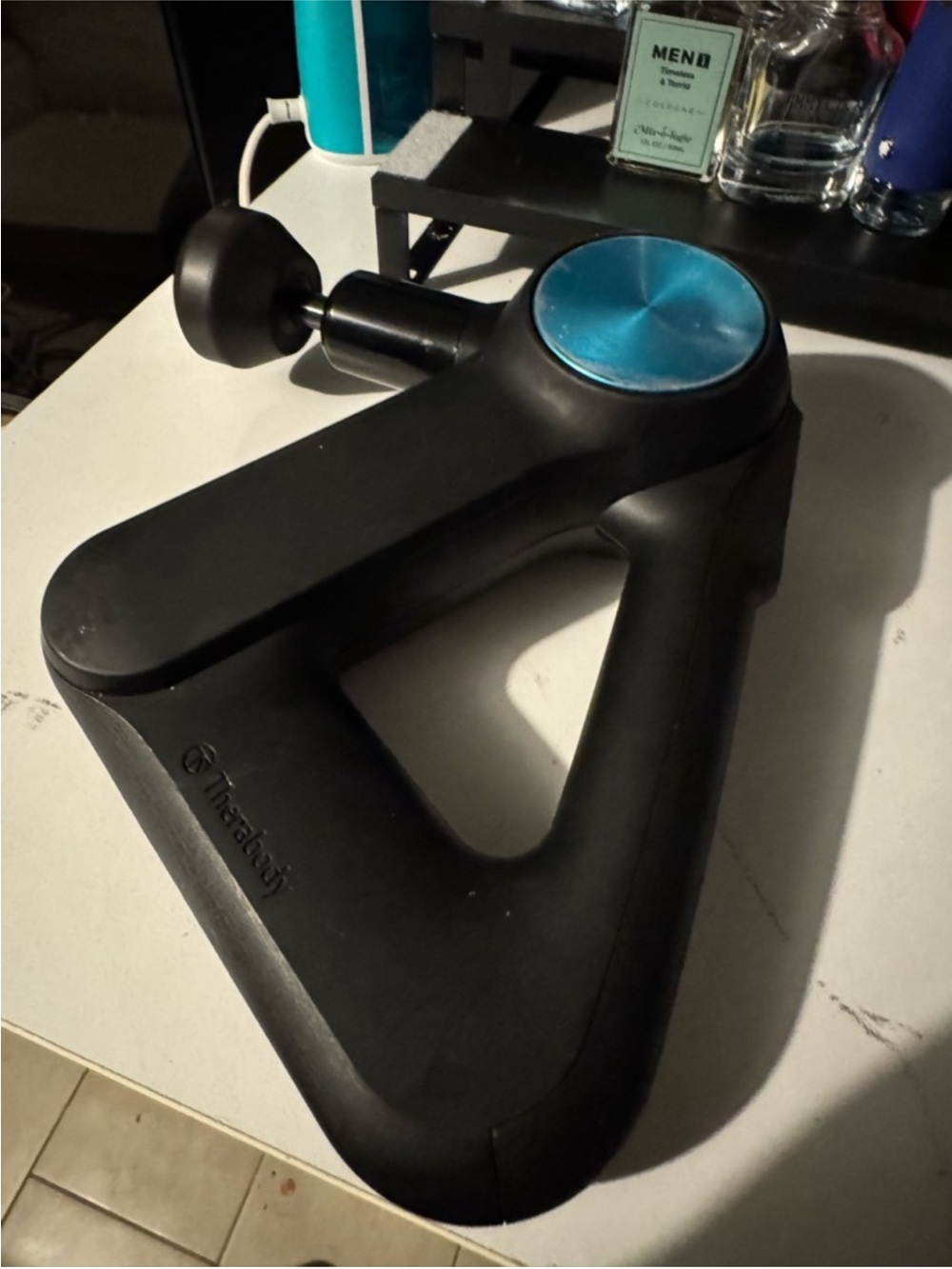 Percussion Massager - Black with Blue Accents